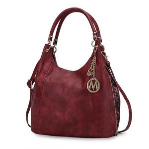 Mkf Fashion Hobo Bag Pu Leather Top Handle Handbag Purse ^_^